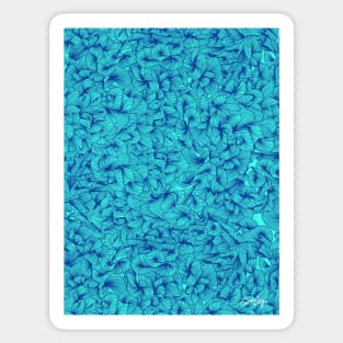 Abstract Pattern Navy Turquoise Sticker
